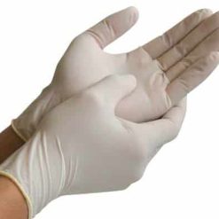 ANEMOI Disposable Latex Gloves White Multipurpose 8 ANEMOI Latex Disposable Cleaning Gloves Lightly Powdered for Food Handling, Lab Work and More - White