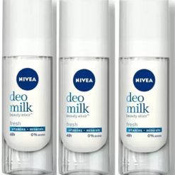 NIVEA Deo Milk Beauty Elixir Fresh Deodorant Roll on Each 40ml Pack of 3 Deodorant Roll-on - For Women (120 ml, Pack of 3)