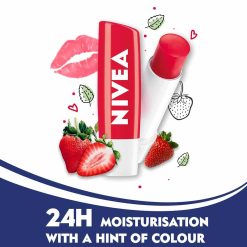 NIVEA Lip Balm, Strawberry Shine, 24h Moisture with Natural Oils, Reddish Shine & Strawberry Aroma, 4.8 g 13 61Y1dwF8eDL. SL1000 NIVEA Lip Balm, Strawberry Shine, 24h Moisture with Natural Oils, Reddish Shine & Strawberry Aroma, 4.8 g