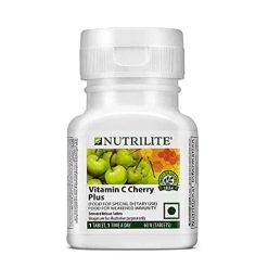 NUTRILITE Biotin Cherry Plus 60N Tablets and multicolor hair