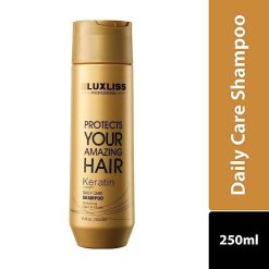 61FZhMnVYL. SX679 Luxliss Keratin Daily Care Shampoo 250 ML Gold edition