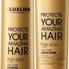 luxliss keratin daily care conditioner shampoo gold edition pack of 2 Luxliss Keratin Daily Care Conditioner & Shampoo - Gold edition(Pack of 2) - 250ml, 200 ml
