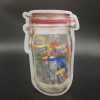 1074 reusable airtight seal plastic food storage mason jar zipper 500ml 1074 Reusable Airtight Seal Plastic Food Storage Mason Jar Zipper (500ml)