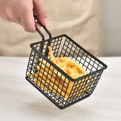 5972 frying baskets for chips Stainless Steel Snack Basket Potato Mesh Strainer Basket French Fries Food Basket Food Strainer Cooking Tools frying...