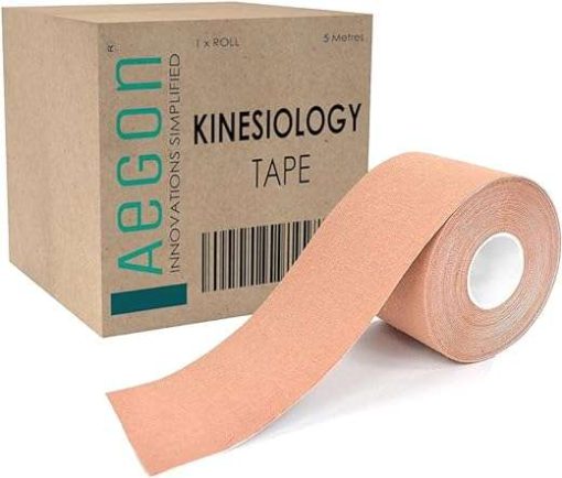 Aegon Waterproof Kinesiology Tape 5 Metres Breathable Athletic Sports Tape For Injury, Muscle Support, Pain Relief Bandage, Hand Leg Joint Support...