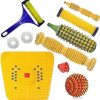 ANCS Acupressure Wooden Roller for Foot, Acupressure Manual Magnetic Stress Mat Combo Kit
