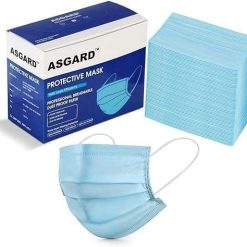 ASGARD Melt-Blown Fabric Disposable Face Mask with Nose Clip (Blue, Pack of 100) for Unisex