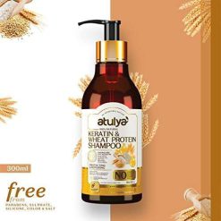 Atulya Keratin & Wheat Protein Shampoo | Shampoo for Protecting & Repairing Hair | Anti-Frizz Shampoo | No Added Paraben, Silicone, Sulphate, Color... 10 atulya keratin wheat protein shampoo shampoo for protecting repairing 1 Atulya Keratin & Wheat Protein Shampoo | Shampoo for Protecting & Repairing Hair | Anti-Frizz Shampoo | No Added Paraben, Silicone, Sulphate, Color...