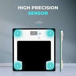 beatxp actifit breeze digital weighing scale with backlit lcd panel black 1 4 beatXP Actifit Breeze Digital Weighing Scale with Backlit LCD Panel (Black), Electronic Weight Machine for Body Weight with 6 mm Thick Tempered...