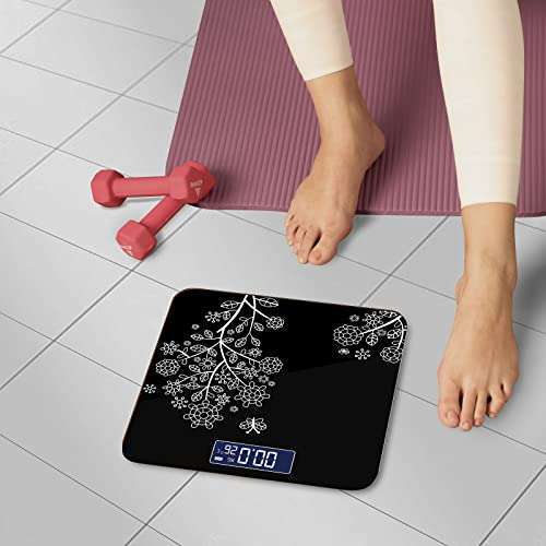 beatXP Floral Digital Bathroom Weighing Scale with LCD Panel & Thick Tempered Glass, Electronic Weight Machine for Human Body - 2 Year Warranty 7 beatXP Floral Digital Bathroom Weighing Scale with LCD Panel & Thick Tempered Glass, Electronic Weight Machine for Human Body - 2 Year Warranty - Image 5