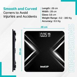 beatXP Gravity X Digital Weight Machine For Body Weight with Thick Tempered Glass, Best Bathroom Weighing Scale with LCD Display - 2 Year Warranty 10 beatxp gravity x digital weight machine for body weight with thick tempered 3 beatXP Gravity X Digital Weight Machine For Body Weight with Thick Tempered Glass, Best Bathroom Weighing Scale with LCD Display - 2 Year Warranty