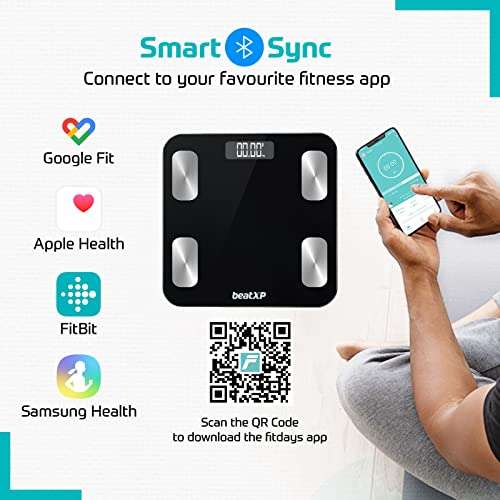 beatXP Weighing Scale with 13 Essential Body Parameters | Bluetooth Weighing Machine with Smart Fitness App and Backlit LCD Display (18 Months... 6 beatXP Weighing Scale with 13 Essential Body Parameters | Bluetooth Weighing Machine with Smart Fitness App and Backlit LCD Display (18 Months... - Image 4