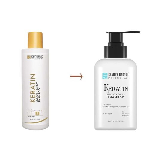 Beauty Garage Keratin Sulfate Free Paraben Free Moisturizing Smooth Daily Shampoo 300ml