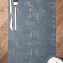 Blue Tringle Pattern - Placemat Mat Set Of 4 5 blue tringle pattern placemat mat set of 4 1 Blue Tringle Pattern - Placemat Mat Set Of 4