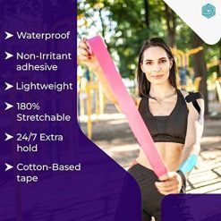 boldfit kinesiology tape for physiotherapy kinesio tape for sports injury 4 Boldfit Kinesiology Tape for Physiotherapy Kinesio Tape for Sports Injury Pain Relief Muscle Tape for Shoulder, Wings, Arms, Ankle K Taping...