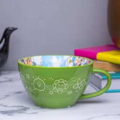 Ceramic Coffee & Tea Cup - 400mL & Green 4 ceramic coffee tea cup 400ml green 1 Ceramic Coffee & Tea Cup - 400mL & Green
