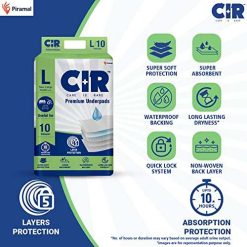 CIR Premium Underpads,Large (90X60Cm) I 10 Hrs Absorption Protection I 10 Units I Waterproof I Protects Surfaces From Incontinence I Super Soft... 10 cir premium underpads large 90x60cm i 10 hrs absorption protection i 10 8 CIR Premium Underpads,Large (90X60Cm) I 10 Hrs Absorption Protection I 10 Units I Waterproof I Protects Surfaces From Incontinence I Super Soft...
