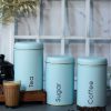 Coffee, Tea & Sugar - Metal Jar Set Of 3, Turquoise Color, 1450Ml 2 coffee tea sugar metal jar set of 3 turquoise color 1450ml Coffee, Tea & Sugar - Metal Jar Set Of 3, Turquoise Color, 1450Ml
