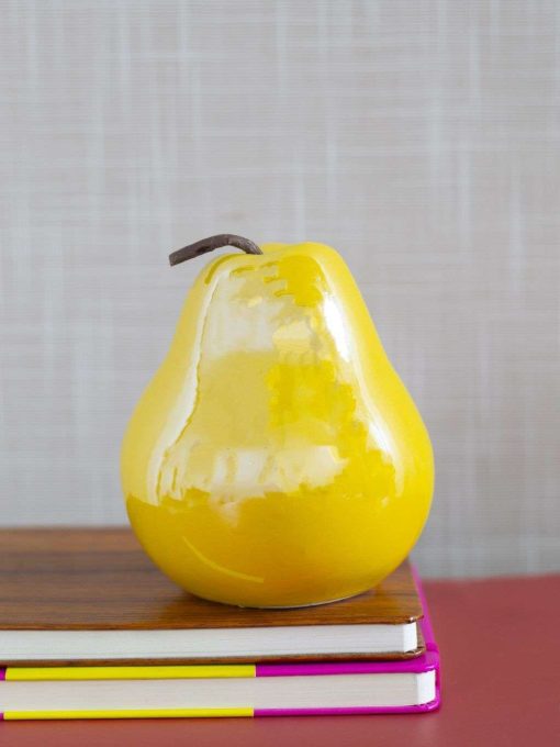 Decorative Ceramic Yellow Pear