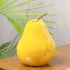 Decorative Ceramic Yellow Pear With Leaf 2 decorative ceramic yellow pear with leaf Decorative Ceramic Yellow Pear With Leaf