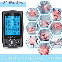 dr pt smart muscle massager dual channel tens ems unit for pain relief 2 DR PT Smart Muscle Massager Dual Channel TENS EMS Unit for Pain Relief Therapy, Electronic Pulse Massager 10 Pads, Dust-Proof Drawstring Storage...