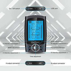 dr pt smart muscle massager dual channel tens ems unit for pain relief 4 DR PT Smart Muscle Massager Dual Channel TENS EMS Unit for Pain Relief Therapy, Electronic Pulse Massager 10 Pads, Dust-Proof Drawstring Storage...