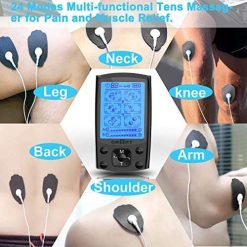 dr pt smart muscle massager dual channel tens ems unit for pain relief 5 DR PT Smart Muscle Massager Dual Channel TENS EMS Unit for Pain Relief Therapy, Electronic Pulse Massager 10 Pads, Dust-Proof Drawstring Storage...