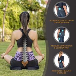 fovera orthopedic memory foam coccyx seat cushion for tailbone sciatica 1 3 FOVERA Orthopedic Memory Foam Coccyx Seat Cushion for Tailbone, Sciatica, Lower Back Pain Relief-Ergonomic Contoured Cushion for Office/Home Chair...