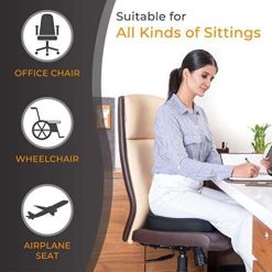 fovera orthopedic memory foam coccyx seat cushion for tailbone sciatica 1 4 FOVERA Orthopedic Memory Foam Coccyx Seat Cushion for Tailbone, Sciatica, Lower Back Pain Relief-Ergonomic Contoured Cushion for Office/Home Chair...