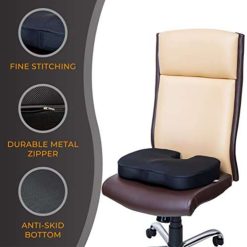 fovera orthopedic memory foam coccyx seat cushion for tailbone sciatica 1 5 FOVERA Orthopedic Memory Foam Coccyx Seat Cushion for Tailbone, Sciatica, Lower Back Pain Relief-Ergonomic Contoured Cushion for Office/Home Chair...