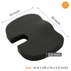 fovera orthopedic memory foam coccyx seat cushion for tailbone sciatica 1 6 FOVERA Orthopedic Memory Foam Coccyx Seat Cushion for Tailbone, Sciatica, Lower Back Pain Relief-Ergonomic Contoured Cushion for Office/Home Chair...