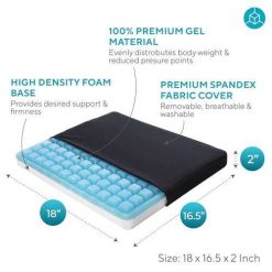 GELRIDE Gel Seat Cushion - Prevents Pressure Sores, Sciatica and Tailbone Pain - Grid Design, Cool, Soft & Large - for Office Chair, Wheelchair -... 15 gelride gel seat cushion prevents pressure sores sciatica and tailbone 6 GELRIDE Gel Seat Cushion - Prevents Pressure Sores, Sciatica and Tailbone Pain - Grid Design, Cool, Soft & Large - for Office Chair, Wheelchair -...
