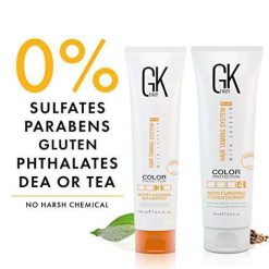 gk hair global keratin moisturizing shampoo and conditioner 100ml with free 5 GK Hair Global Keratin Moisturizing Shampoo And Conditioner 100ml With Free 10ml Argan Oil Serum For Dry Damaged Hair Repair & Frizzy Hair - No...