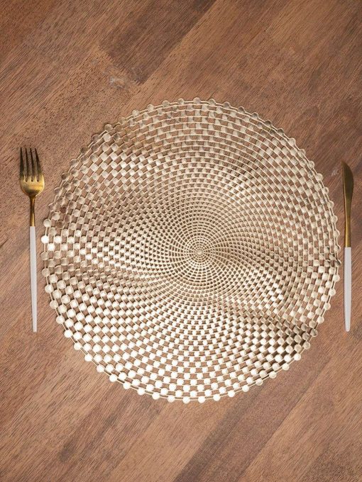 Golden Circles - Placemat Mat Set Of 2