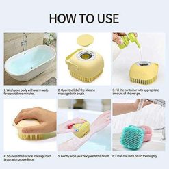 hotfix silicon massage bath brush hair scalp bathing brush for cleaning 1 Hotfix® Silicon Massage Bath Brush Hair Scalp & Bathing Brush For Cleaning Body | Silicone Bath Wash Scrubber Cleaner & Massager For Shampoo Soap...