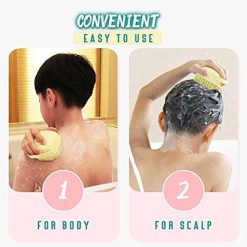 hotfix silicon massage bath brush hair scalp bathing brush for cleaning 4 Hotfix® Silicon Massage Bath Brush Hair Scalp & Bathing Brush For Cleaning Body | Silicone Bath Wash Scrubber Cleaner & Massager For Shampoo Soap...
