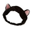 Imported Cat Ear Make Up Face Washing Shower Mask Cotton Hairband Snood Headband for Women - Black 1 imported cat ear make up face washing shower mask cotton hairband snood Imported Cat Ear Make Up Face Washing Shower Mask Cotton Hairband Snood Headband for Women - Black
