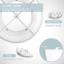 inovera label cosmetic makeup storage holder organizer adjustable 360 4 INOVERA (LABEL) Cosmetic Makeup Storage Holder Organizer Adjustable 360 Rotation Box Case, 23L x 23B x 30H cm. (Transparent, Plastic;Rubber)