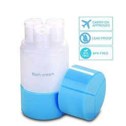 inovera label plain 5 cms refillable shampoo cream lotion storage plastic 3 INOVERA (LABEL) Plain 5 Cms Refillable Shampoo Cream Lotion Storage Plastic Container Bottle (Pack of 1), Blue