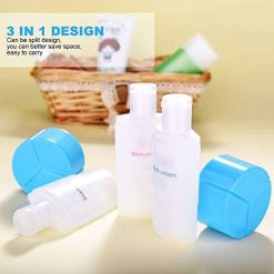 inovera label plain 5 cms refillable shampoo cream lotion storage plastic 4 INOVERA (LABEL) Plain 5 Cms Refillable Shampoo Cream Lotion Storage Plastic Container Bottle (Pack of 1), Blue