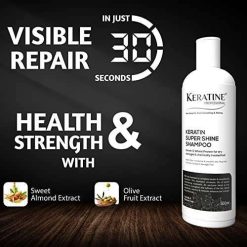 keratine professional keratin super shine shampoo 500ml infused with 2 KERATINE PROFESSIONAL Keratin Super Shine Shampoo 500ml | Infused with Keratin and Wheat Protein for Dry damaged and Chemically Treated Hair |...