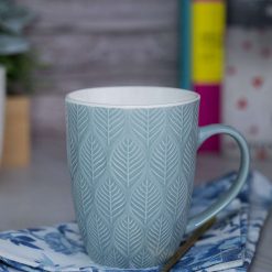 Lagoon Ceramic Mug - 360Ml, Leaf Pattern 5 lagoon ceramic mug 360ml leaf pattern 1 Lagoon Ceramic Mug - 360Ml, Leaf Pattern
