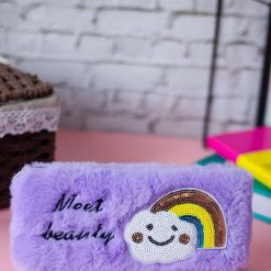 Light Purple Pencil Pouch - Fur 5 light purple pencil pouch fur 1 Light Purple Pencil Pouch - Fur