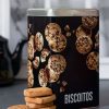 Metal Biscuites Jar - Black, 2050Ml 1 metal biscuites jar black 2050ml Metal Biscuites Jar - Black, 2050Ml