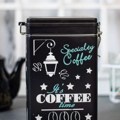 Metal Coffee Jar - Black, 1700Ml 5 metal coffee jar black 1700ml 1 Metal Coffee Jar - Black, 1700Ml