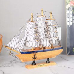 new sailing boat decorative showpiece brown 1 New Sailing Boat Decorative Showpiece - Brown
