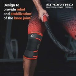 nivia adjustable knee support black 2 Nivia Adjustable Knee Support (Black)