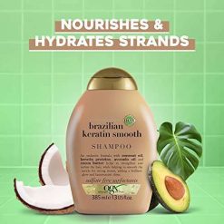 ogx organix sulfate parabens free surfactants ever straightening brazilian 3 OGX Organix Sulfate Parabens-free Surfactants Ever Straightening Brazilian Keratin Smooth Shampoo With Coconut Oil, Keratin Proteins, Avocado Oil &...
