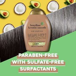 ogx organix sulfate parabens free surfactants ever straightening brazilian 6 OGX Organix Sulfate Parabens-free Surfactants Ever Straightening Brazilian Keratin Smooth Shampoo With Coconut Oil, Keratin Proteins, Avocado Oil &...