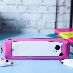 pink pencil pouch cat print 1 Pink Pencil Pouch - Cat Print